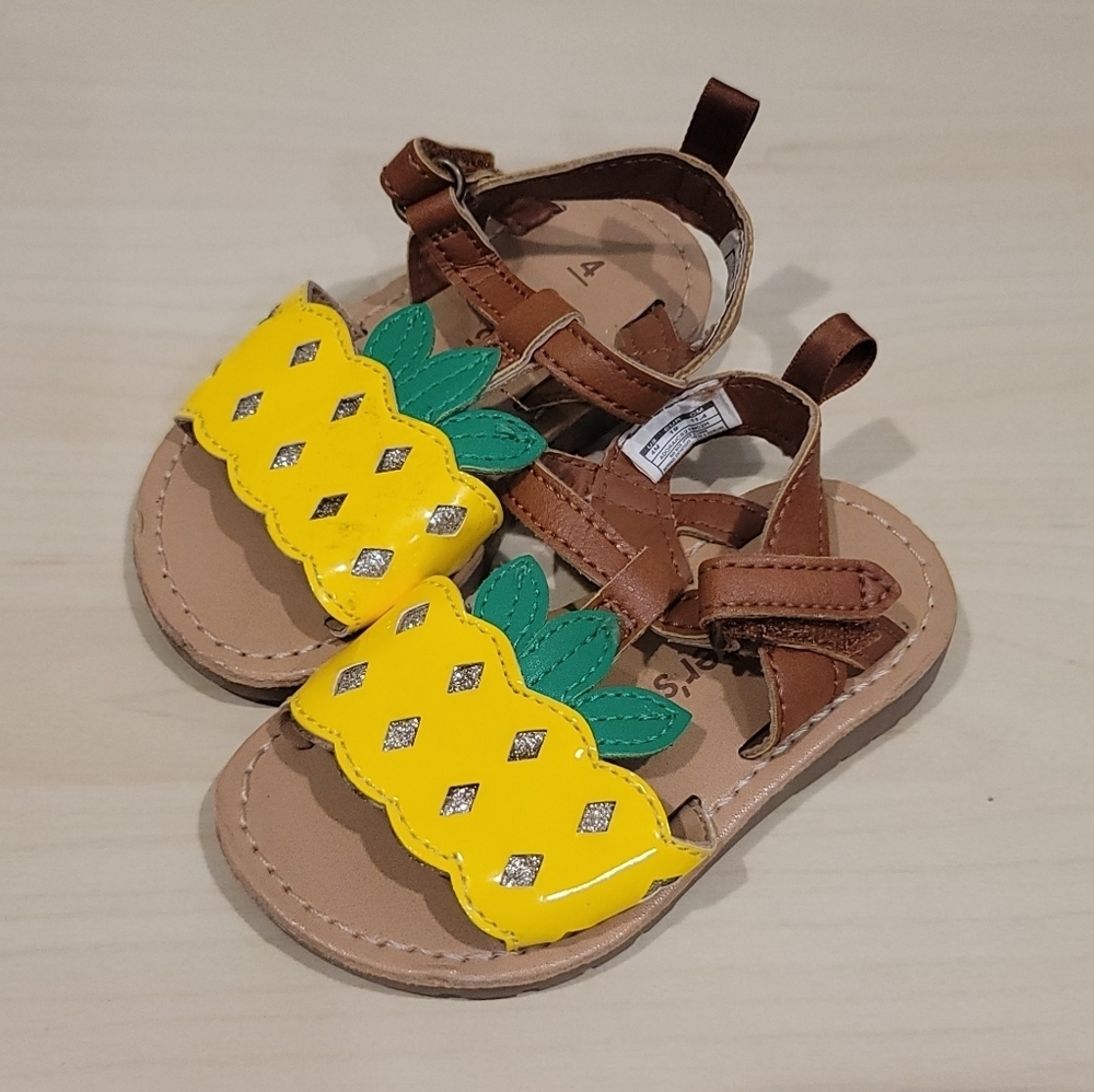 Sz 4 Months Carter "Adora" Baby Girl Pineapple Sandals
